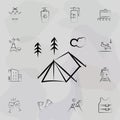 Camp tent icon. Travel icons universal set for web and mobile Royalty Free Stock Photo