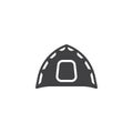 Camp tent vector icon Royalty Free Stock Photo