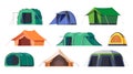 Camp tents and campsite shelters, camping travel