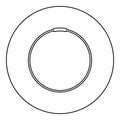 Camp with threaded connection for pipesHomut Reten Fastening for pipe icon in circle round black color vector illustration solid Royalty Free Stock Photo