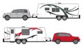 Camp trailer and SUV