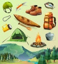 Camp vector icons