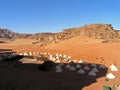 Camp, Wadi Rum JORDAN Royalty Free Stock Photo