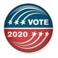 2020 Campaign Election Pin Button or Badge with Patriotic Stars