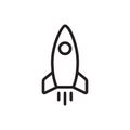 Campaign launch vector icon rocket symbol for graphic design, logo, web site, social media, mobile app, ui illustration