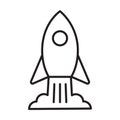 Campaign launch vector icon rocket symbol for graphic design, logo, web site, social media, mobile app, ui illustration