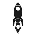 Campaign launch vector icon, rocket symbol. Modern, simple flat vector illustration for web site or mobile app