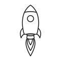 Campaign launch vector icon, rocket symbol. Modern, simple flat vector illustration for web site or mobile app