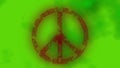 Campaign for nuclear disarmament peace symbol blows away