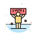 Campaign, Political, Politics, Vote Abstract Flat Color Icon Template