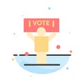 Campaign, Political, Politics, Vote Abstract Flat Color Icon Template