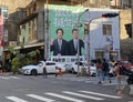 campaign poster of Lai Ching-te and his preferred candidate for legislative council on the street