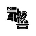 Campaign trail black glyph icon Royalty Free Stock Photo