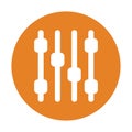 Campaign tweaking icon / orange color Royalty Free Stock Photo