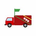 Campaign Vehicle icon vector image. Royalty Free Stock Photo