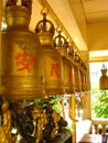 campane rituali in tempio buddhista Royalty Free Stock Photo