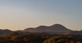 Campania, Italy. Roccamonfina Regional Park. Spectacular winter panorama.