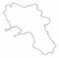 Campania outline map Royalty Free Stock Photo