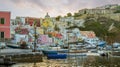 Campania - Panorama of Corricella village on Procida Island