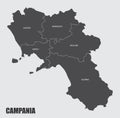 Campania region map