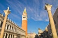 Campanila bell tower at piazza San Marco in Venice Royalty Free Stock Photo