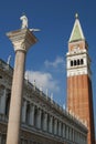 Campanila bell tower at piazza San Marco in Venice, Itlay Royalty Free Stock Photo