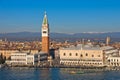 Campanila bell tower at piazza San Marco in Venice Royalty Free Stock Photo