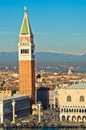 Campanila bell tower at piazza San Marco in Venice Royalty Free Stock Photo