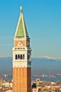 Campanila bell tower at piazza San Marco in Venice Royalty Free Stock Photo