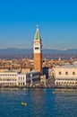 Campanila bell tower at piazza San Marco in Venice Royalty Free Stock Photo