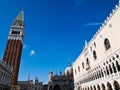 Campanile, Basilika San Marco , Doge Palace Venice Royalty Free Stock Photo