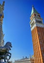 Campanile Bell Tower Saint Mark`s Basilica Piazza Venice Italy Royalty Free Stock Photo