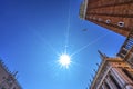 Campanile Bell Tower Sun Saint Mark's Square Piazza Venice Italy Royalty Free Stock Photo