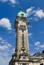 The campanile of the Benedictines rai lway station in Limoges Royalty Free Stock Photo