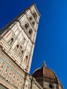 Campanile de Giotto and Santa Maria del Fiore Cathedral Dome, Florence, Italy Royalty Free Stock Photo