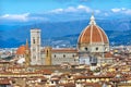 Campanile Dome Duomo Cathedral Florence Tuscany Italy Royalty Free Stock Photo