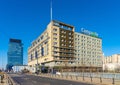 Campanile Hotel of Louvre Hotels Group and Warsaw Unit office tower in Wola district of Warsaw in Poland