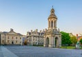 Campanile inside of the trinity college campus in Dublin, ireland Royalty Free Stock Photo