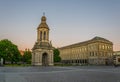 Campanile inside of the trinity college campus in Dublin, ireland Royalty Free Stock Photo