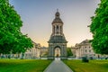 Campanile inside of the trinity college campus in Dublin, ireland Royalty Free Stock Photo
