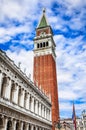 Campanile and Palazzo Ducale, Venice Royalty Free Stock Photo