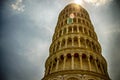 The Campanile at the Piazza dei Miracoli, aka Square of Miracles, Pisa, Italy . Detail. Royalty Free Stock Photo