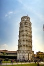 The Campanile at the Piazza dei Miracoli, aka Square of Miracles, Pisa, Italy . Detail.