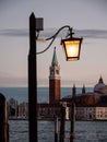 Campanile of San Giorgio Maggiore Church at Dusk