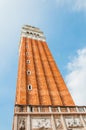 The campanile of St. Mark`s in venice