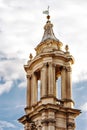 Campanile tower church SantAgnese (Piazza Navona, Rome) Royalty Free Stock Photo