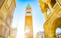 Campanile on San Marco square, Venice, Italy Royalty Free Stock Photo