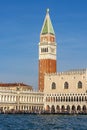 Campanile tower on a sunny day, Venice, Italy