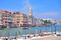 Campanile and Venice Doge`s palace