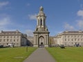 Campanile on Parliament square of Trinity college of Dublin Royalty Free Stock Photo